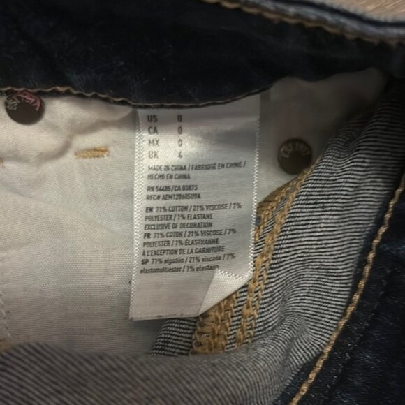 American Eagle Outfitters Blue Jean Shorts with Floral Embroidery - Picture 7 of 7